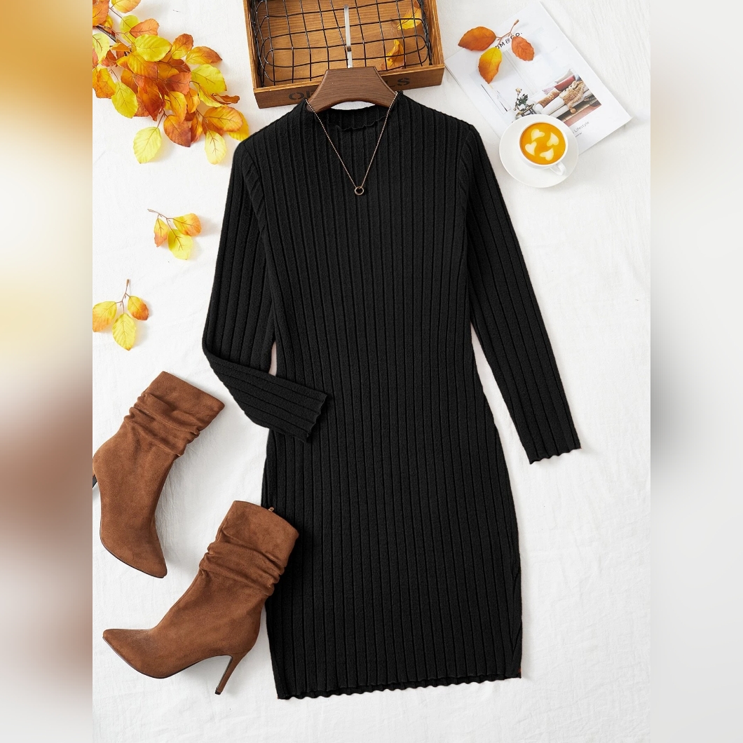Plus Solid Bodycon Dress